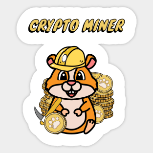 Funny Hamster is a crypto miner Sticker